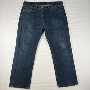 Levi's 514 Straight Fit Jeans Men 38x30 Dark Wash Blue Denim Classic 5-Pocket